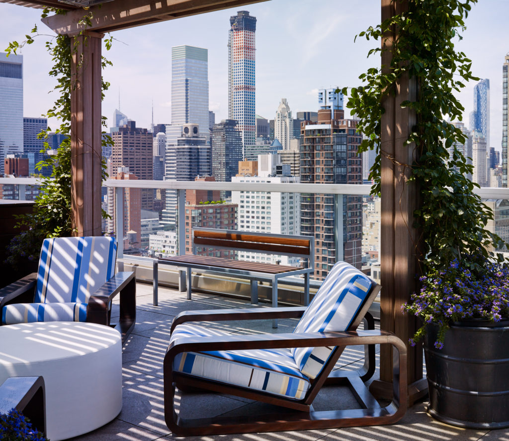 Upper East Side terrace pergola